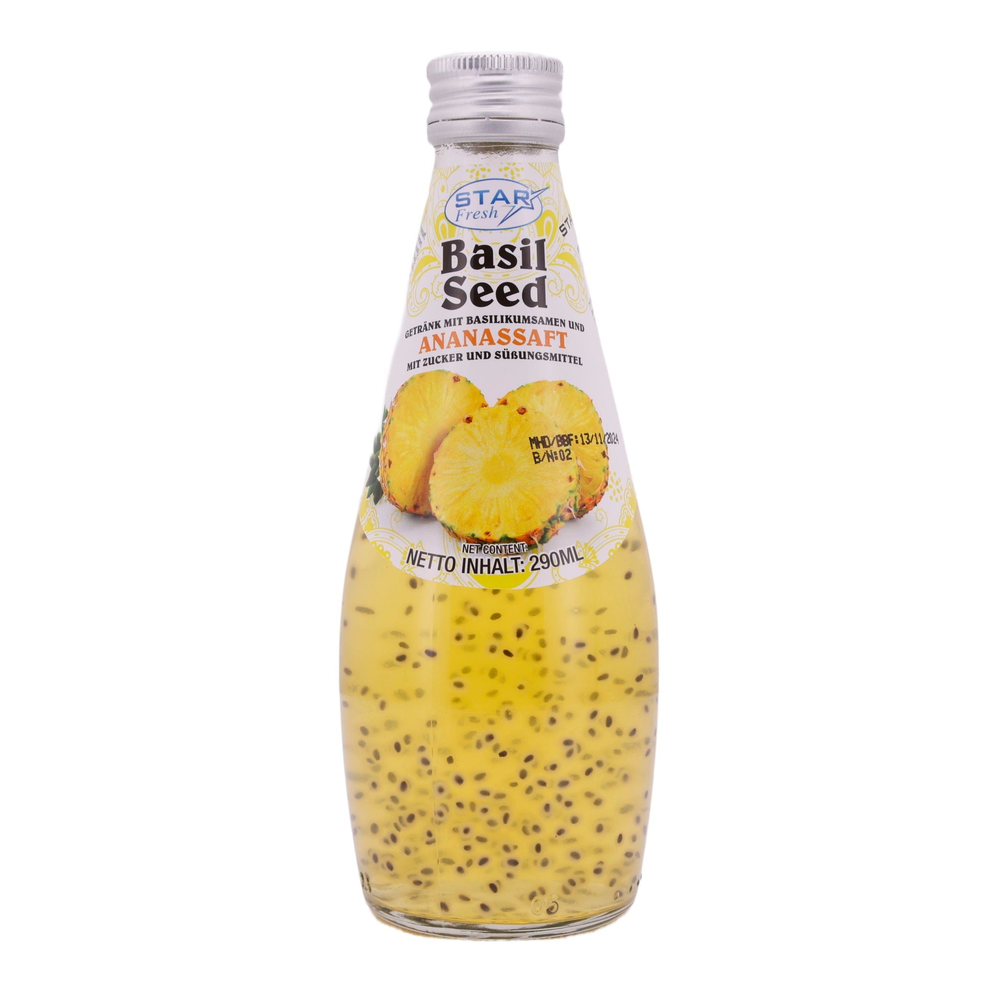Basil Seed Getränk Star Fresh | Erfrischend | Mit Ananassaft | 290 ml STAR FRESH